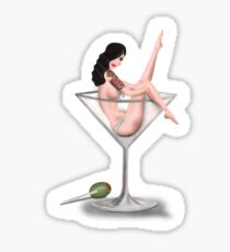Martini Pin-up Sticker