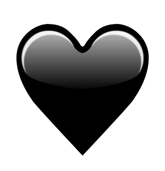 « Coeur noir Emoji LOVE », Posters par Ela Co Redbubble