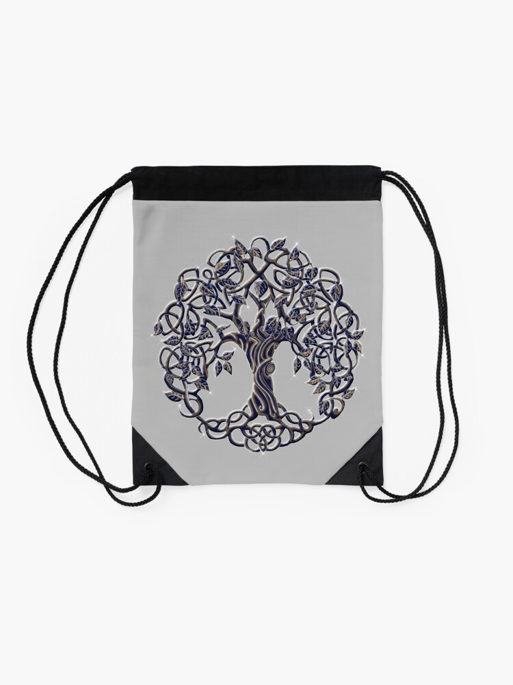 Alternate view of Tree of Life Silver Drawstring Bag