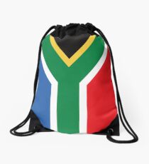 South African Flag Drawstring Bag