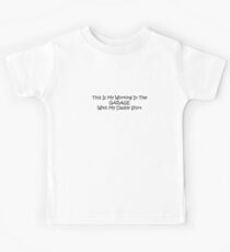 This Is My Working In The Garage With My Daddy Shirt Kids Tee