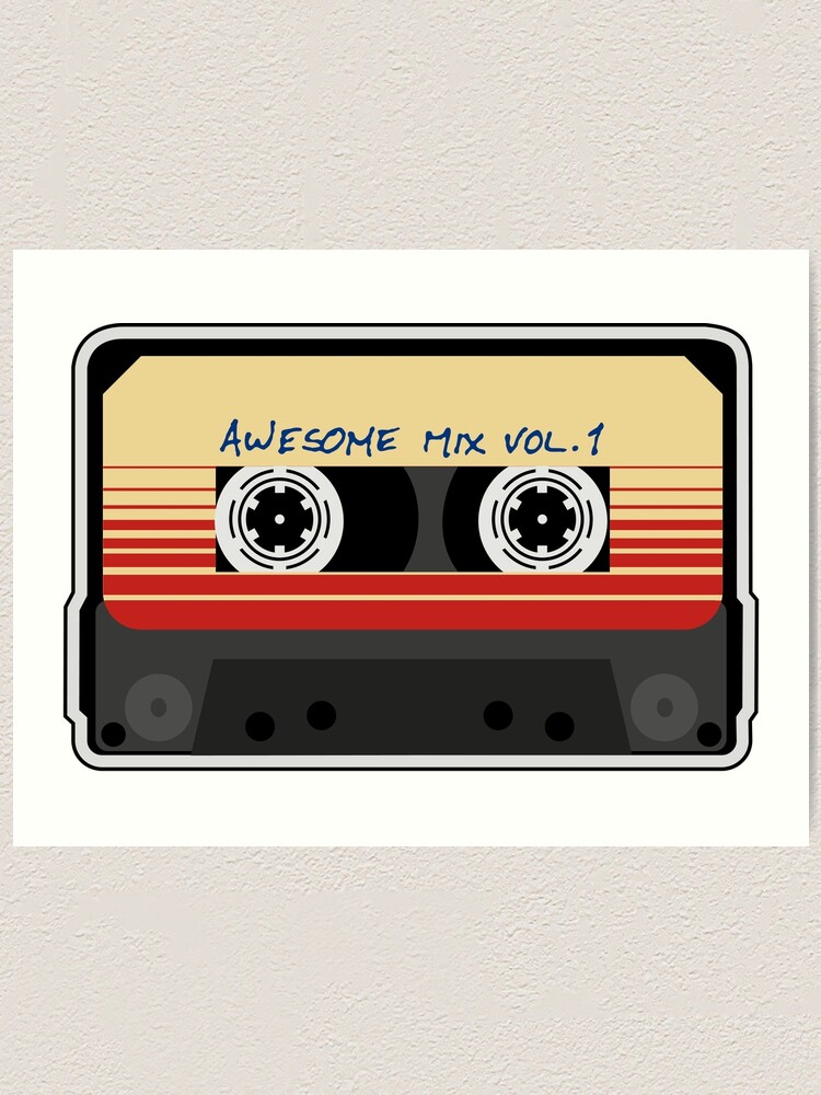 Alternate view of Awesome Mixtape Vol 1, Tape, Music, Retro Art Print