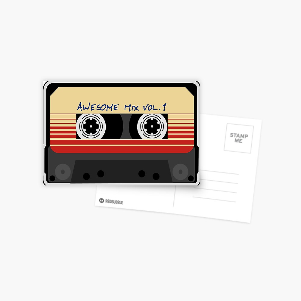 Awesome Mixtape Vol 1, Tape, Music, Retro Postcard