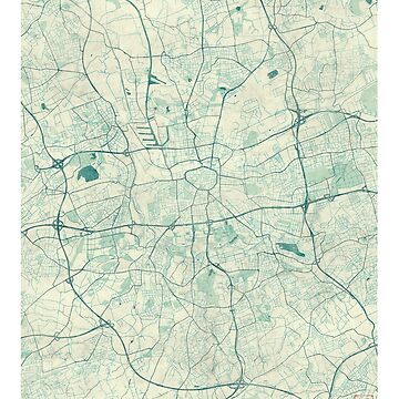Artwork thumbnail, Dortmund Map Blue Vintage by HubertRoguski