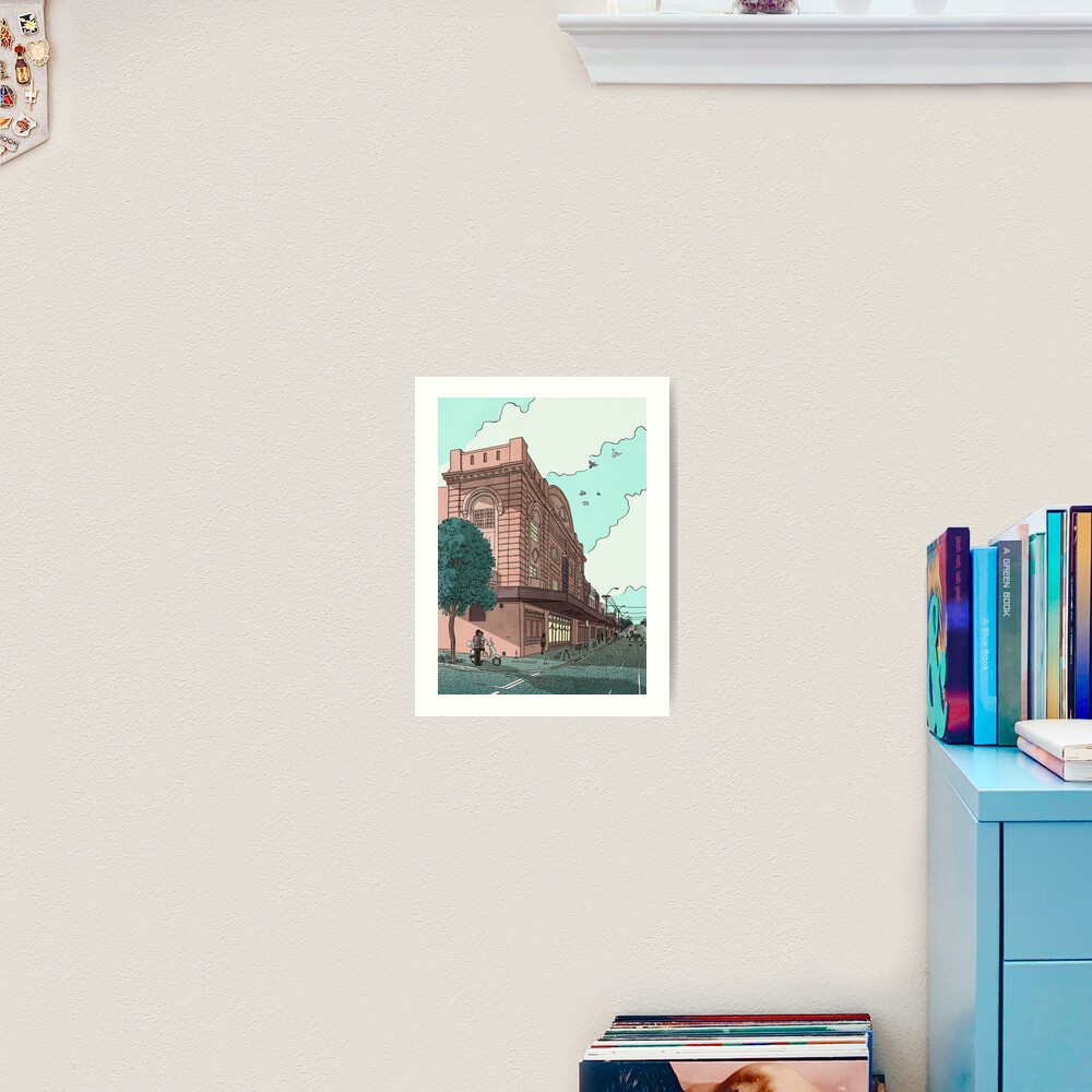 Meeting at the cinema Art Print