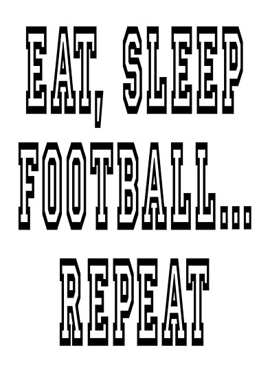 COL EAT SLEEP FOOTBALL REPEAT HOODY HOODIE PLAYER FAN DESIGN GIFT PRESENT
