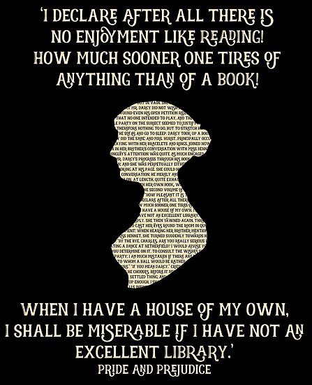 Jane Austen Buch Zitat Stolz Und Vorurteil Poster Von Justin Rowe