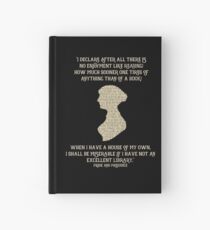 Jane Austen Book quote Pride and Prejudice Hardcover Journal