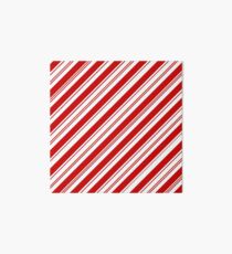 Merry Xmas peppermint stick red white Christmas Candy Cane Art Board