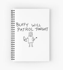 Buffy wird heute Nacht patrolieren Spiralblock