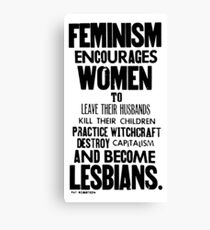 Feminism in Black & White Canvas Print
