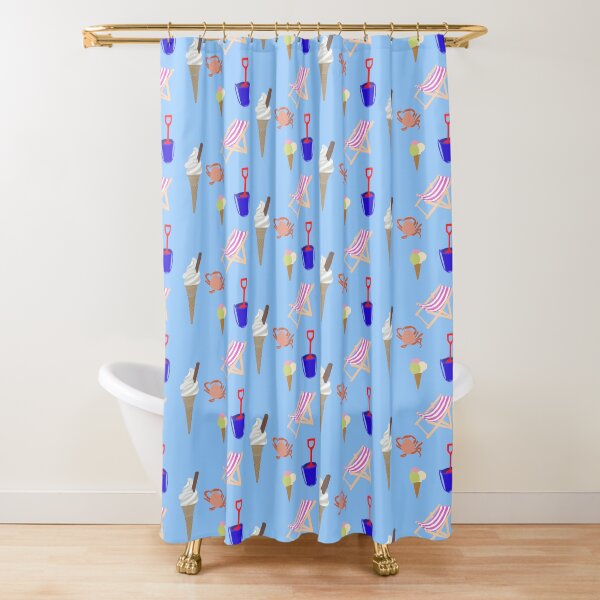 Summer at the coast Shower Curtain