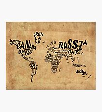 world map Photographic Print