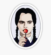 Wednesday red lollipop Sticker