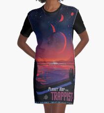 NASA Space Tourism Posters: Trappist 1 Graphic T-Shirt Dress
