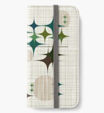 Eames Era Starbursts and Globes 1 (bkgrnd) iPhone Wallet/Case/Skin