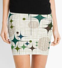 Eames Era Starbursts and Globes 1 (bkgrnd) Mini Skirt