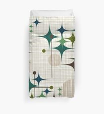 Eames Era Starbursts and Globes 1 (bkgrnd) Duvet Cover