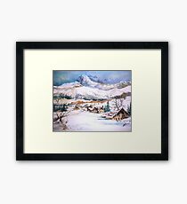 snow scene Framed Print
