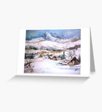 snow scene Greeting Card