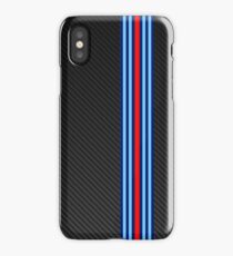 Carbon racing stripes iPhone Case