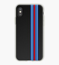 Carbon racing stripes iPhone Case