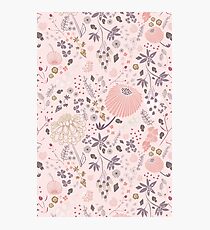 Field of Flowers in Pink and Purple Photographic Print