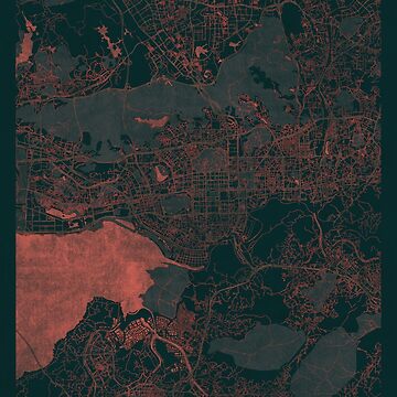 Artwork thumbnail, Shenzhen Map Red by HubertRoguski
