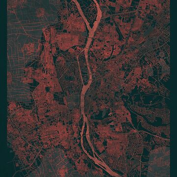 Artwork thumbnail, Cairo Map Red by HubertRoguski