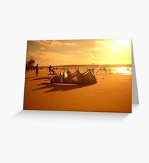 Sundown Kitesurf Greeting Card