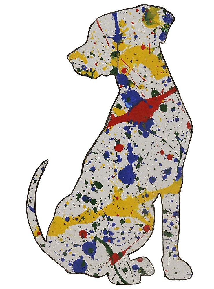 "Puppy Dog Abstract Paint Splatter - Jaw Breaker Inspired Paint