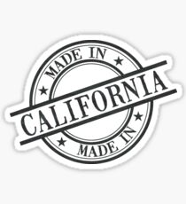 Made In California Stamp Style Logo Symbol Black Sticker