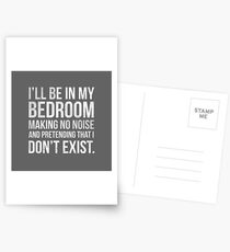 I'll be in my bedroom... Postcards