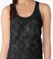 Mermaid scales. Black and white watercolor. Women's Tank Top