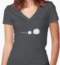 Whale Migration Women's Fitted V-Neck T-Shirt