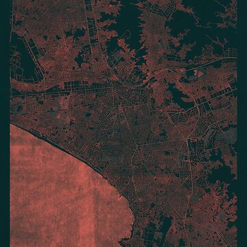 Artwork thumbnail, Lima Map Red by HubertRoguski