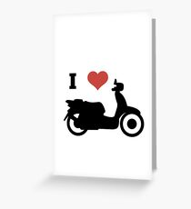 i love scooters funny gift idea Greeting Card