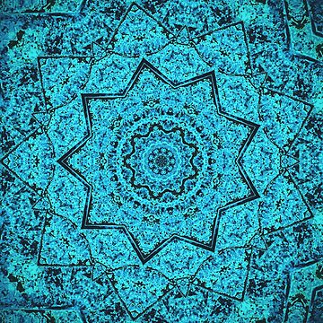 Artwork thumbnail, Divine Turquoise Mandala by OneDayArt