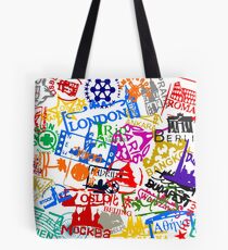 Reiseziel Passport Stempelmuster Tote Bag