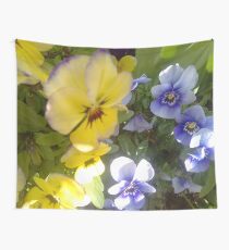 Violas (Yellow and Purple) Wall Tapestry