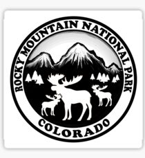 Rocky Mountain National Park Colorado moose design Sticker