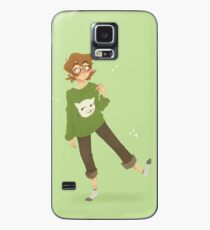 Pidge - Katzen Pullover (Green BG) Hülle & Klebefolie für Samsung Galaxy