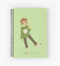 Pidge - Katzen Pullover (Green BG) Spiralblock
