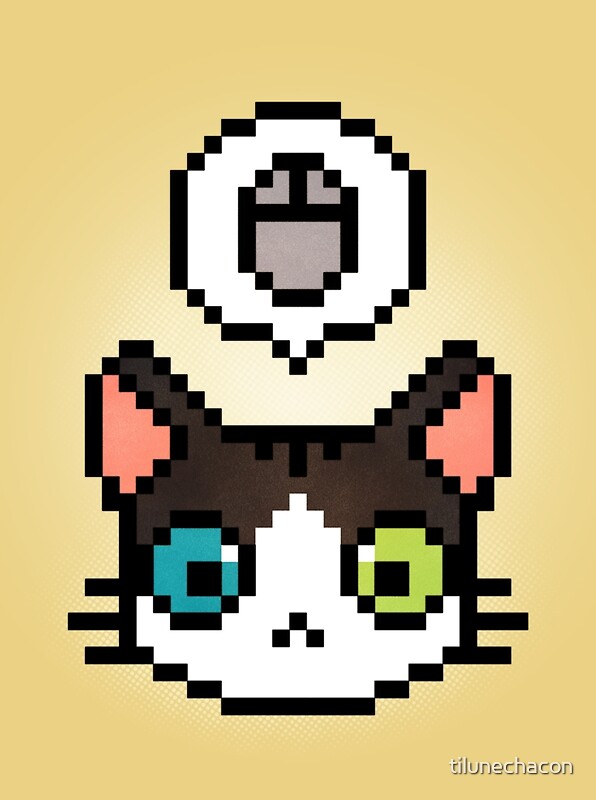 Pop Cat Meme Pixel Art