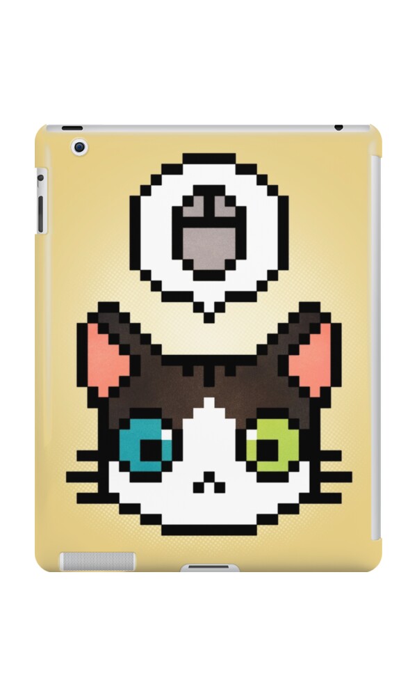 "Pixel cat" iPad Cases & Skins by tilunechacon | Redbubble