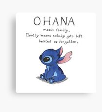 Ohana bedeutet Familie Metalldruck
