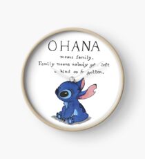 Ohana Means Family Clock