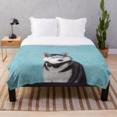 Herr Siberian Husky Fleecedecke