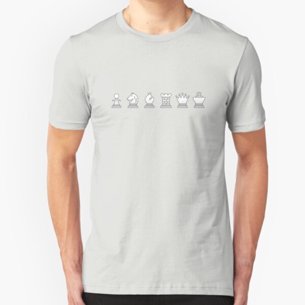 Chess - White pieces Slim Fit T-Shirt