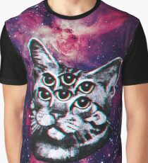 Psychedelic Cat (3D vintage effect) Graphic T-Shirt